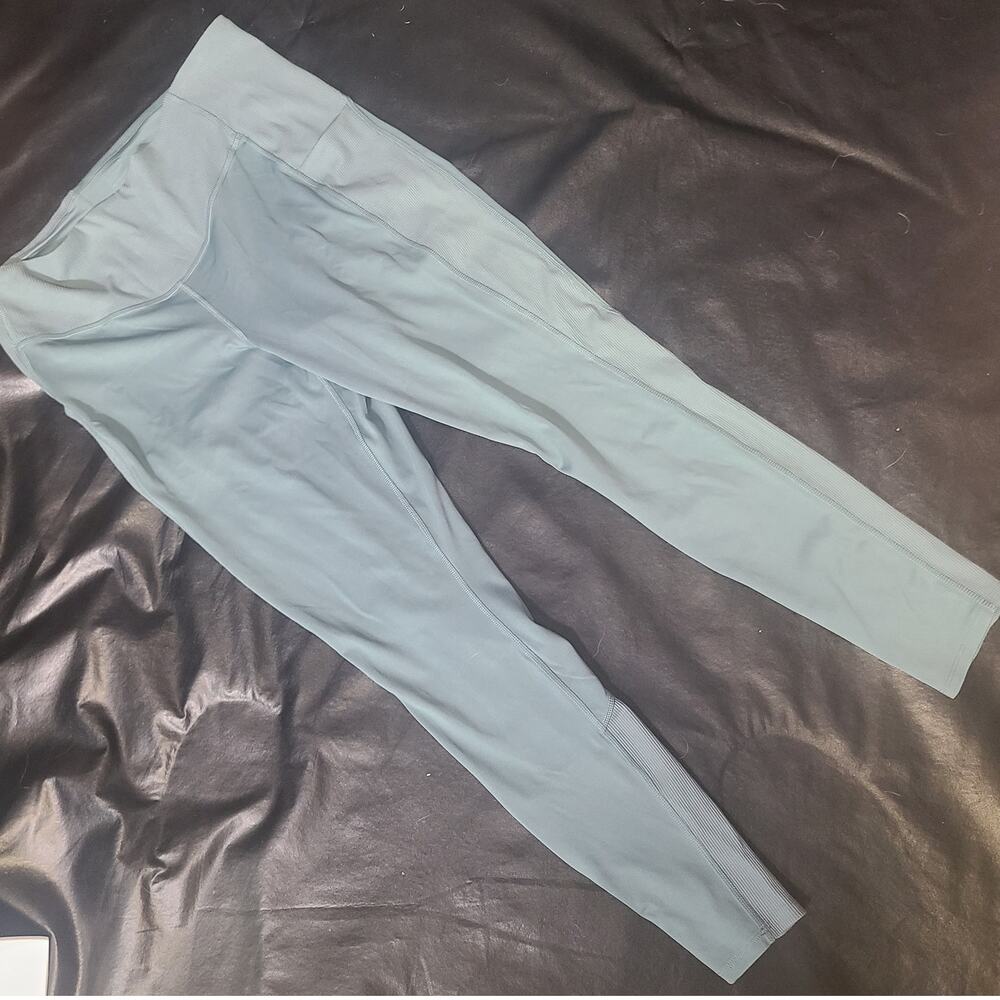 The North Face Sea Foam Green Ribbed Leggings Size XXL
